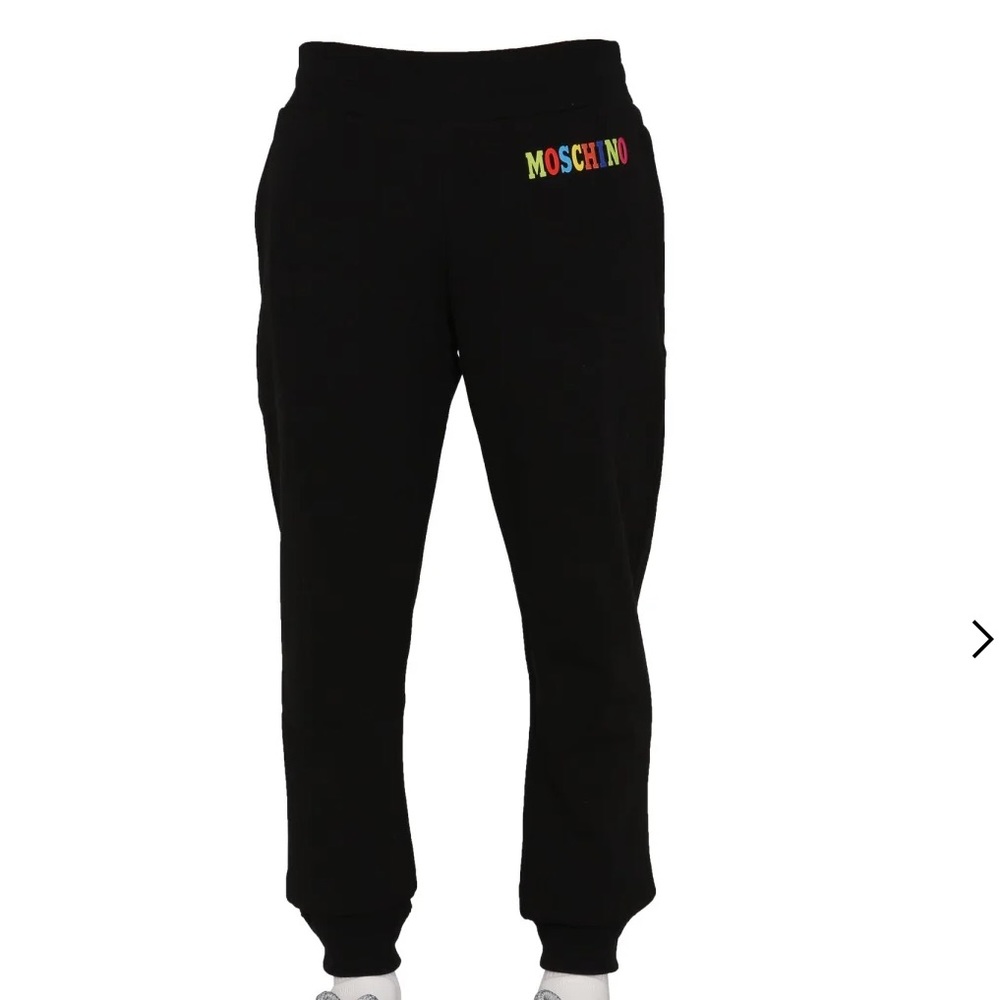 Moschino rainbow Logo Printed Jogging Pants . Unisex.. Size 4/38. Gently used .